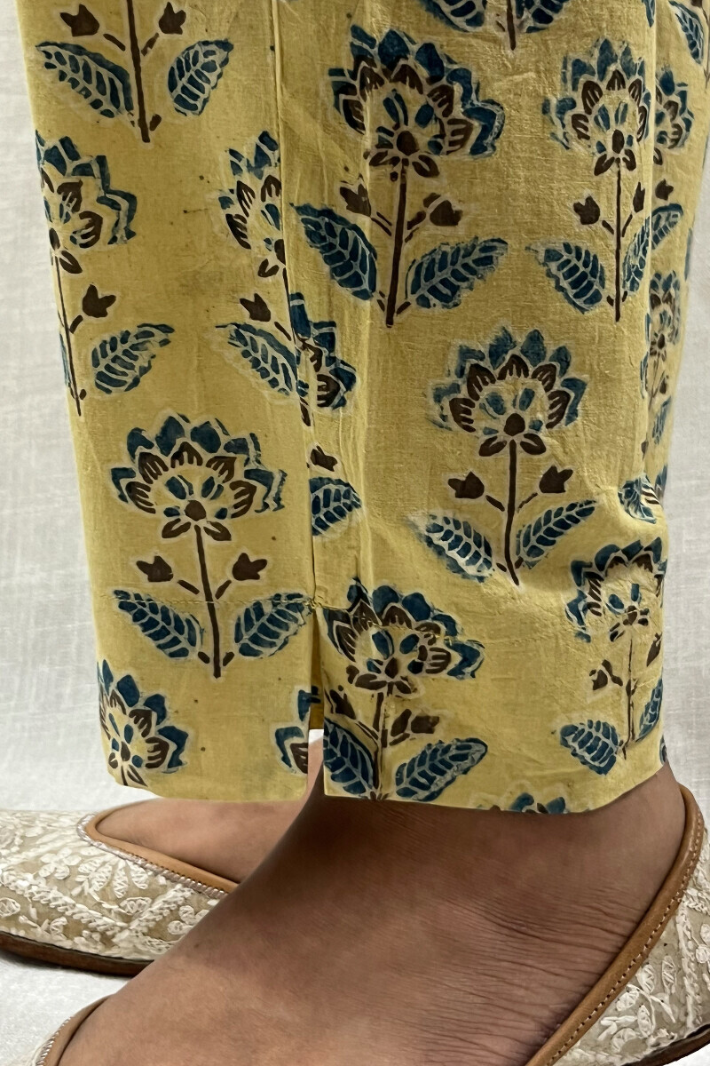 Ajrak Hand Block-Printed Cotton Narrow Pants