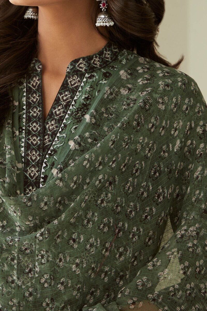 Bagru Hand Block-Printed Kota Dupatta