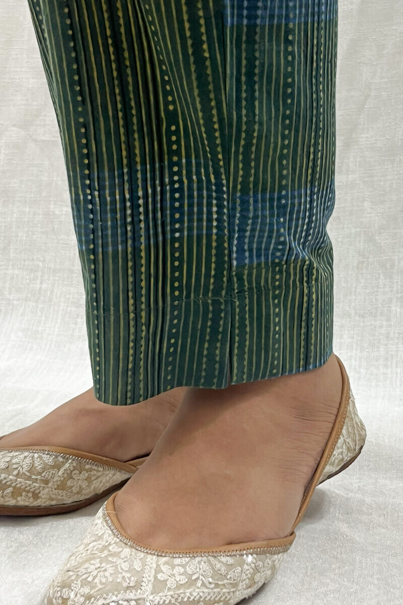 Ajrak Hand Block-Printed Cotton Narrow Pants