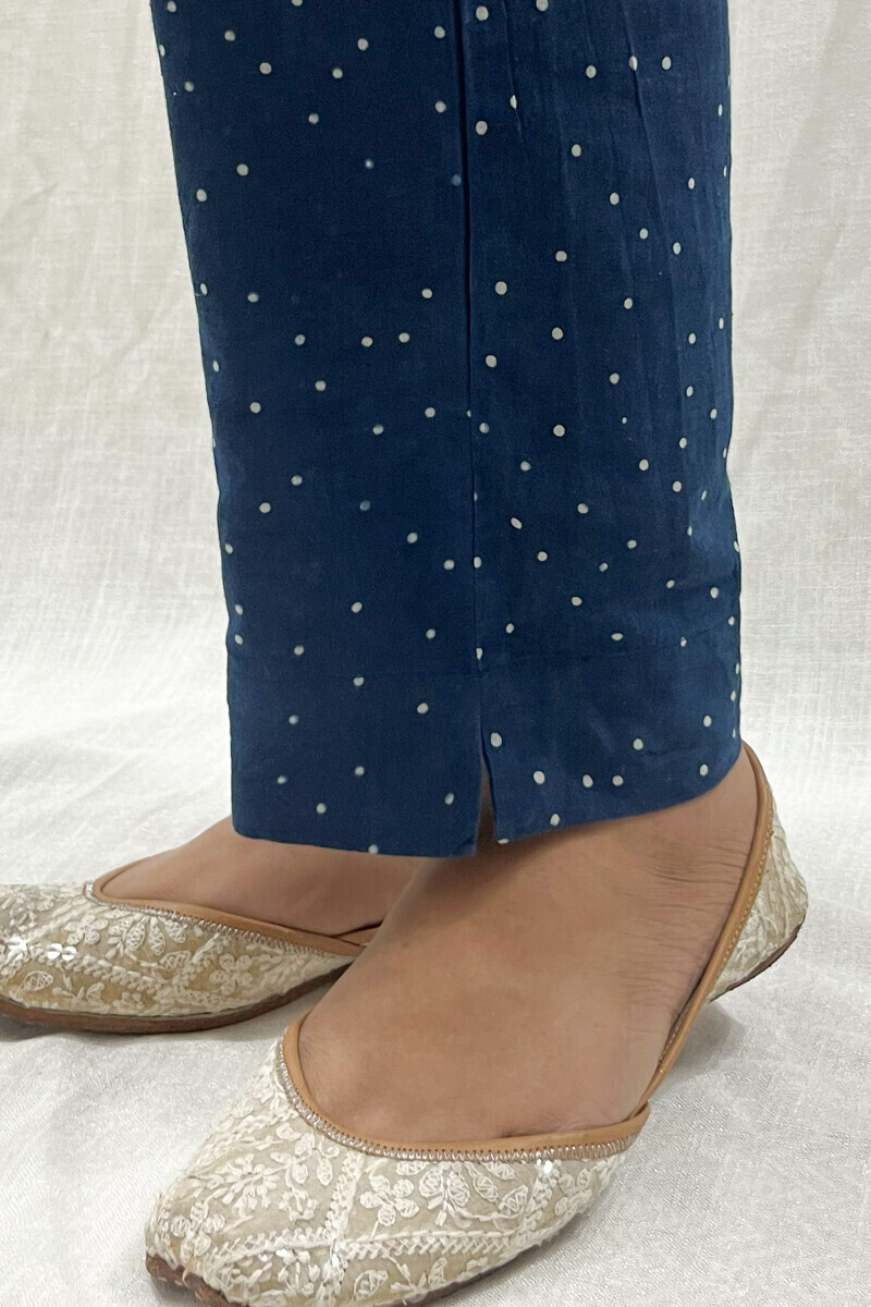 Ajrak Hand Block-Printed Cotton Narrow Pants