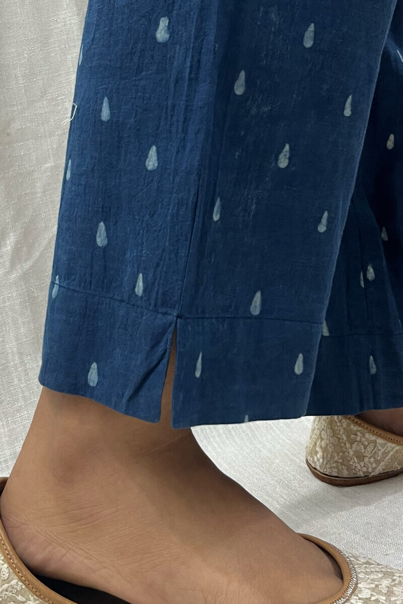 Ajrak Hand Block-Printed Cotton Narrow Pants