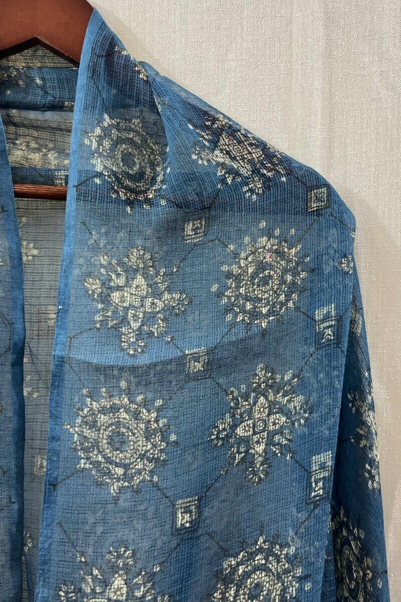 Akola Hand Block-Printed Kota Dupatta