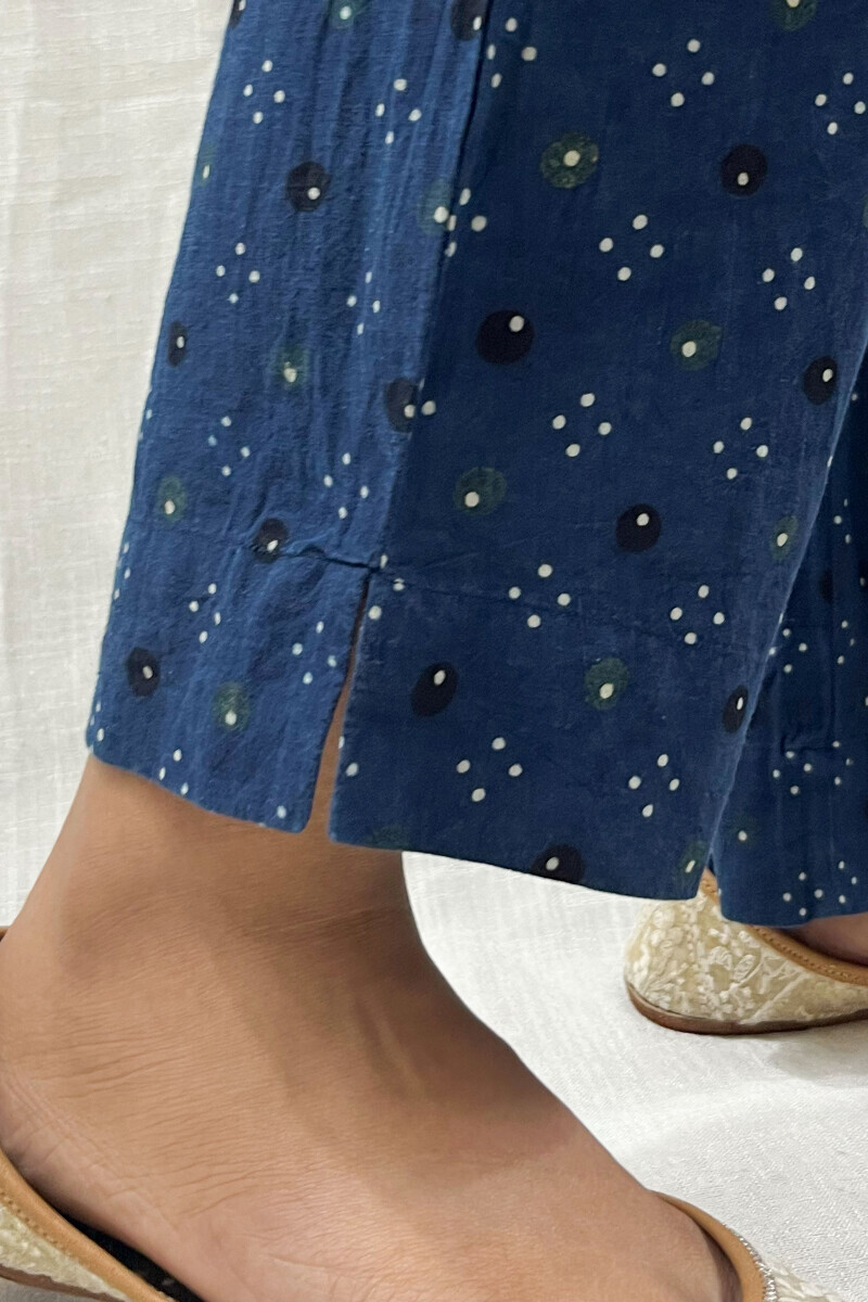 Ajrak Hand Block-Printed Cotton Narrow Pants