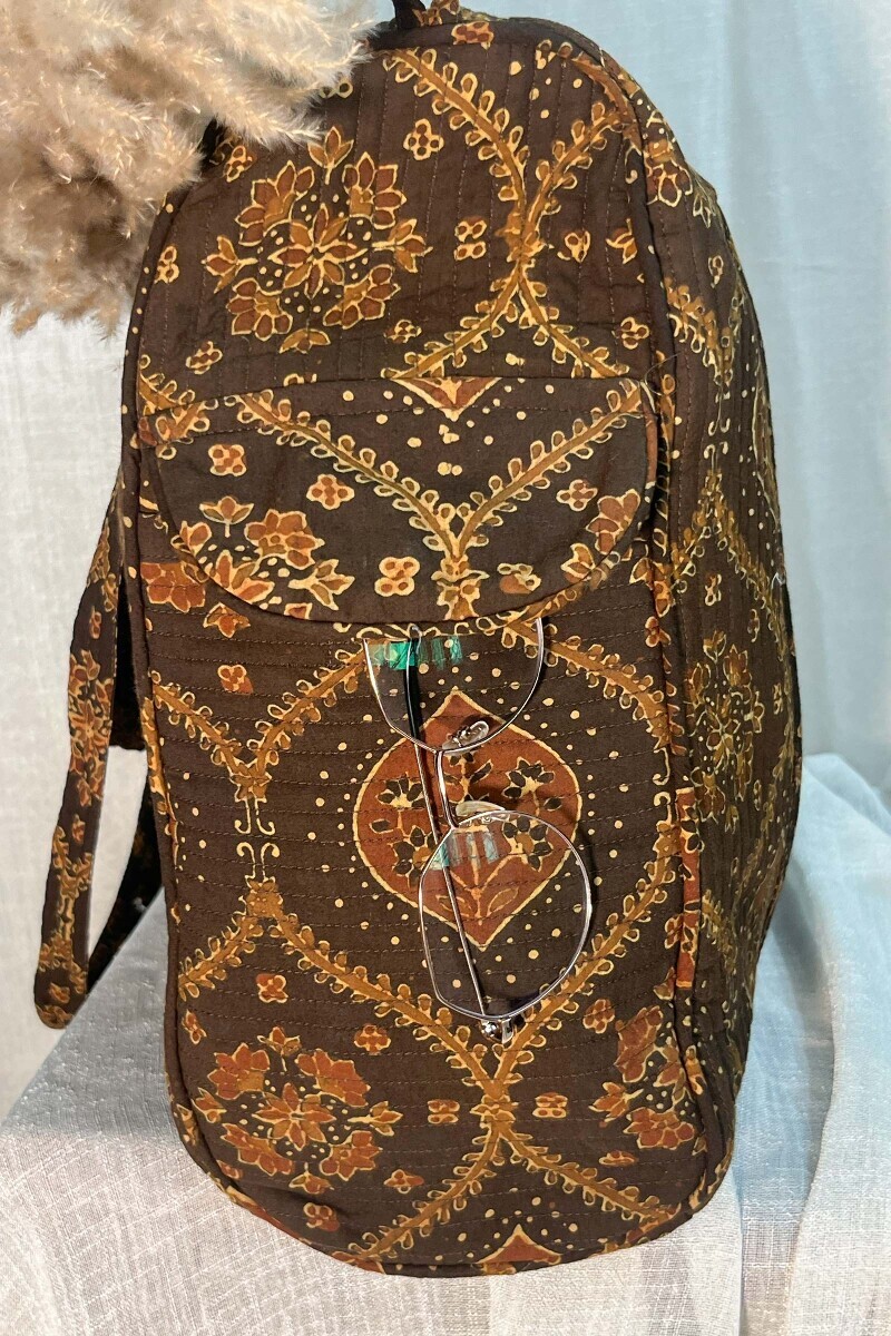 Ajrak Hand Block-Printed Cotton Duffel Bag