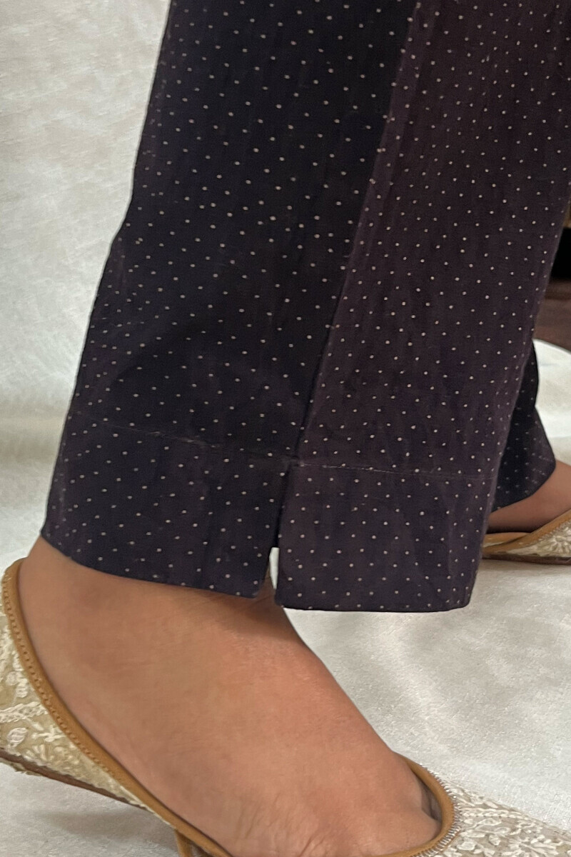Ajrak Hand Block-Printed Cotton Narrow Pants
