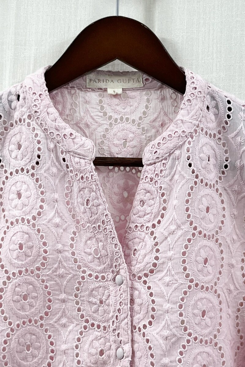 Light Pink Handcrafted Cotton Top