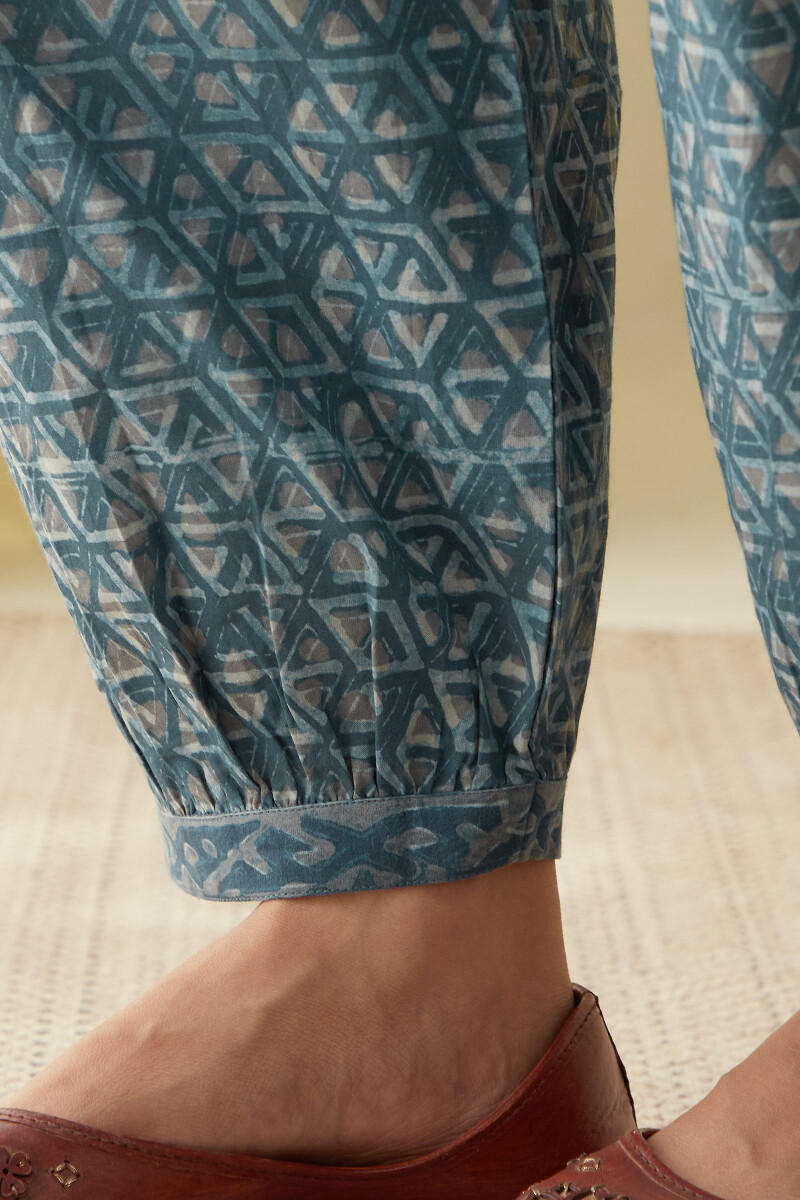 Akola Hand Block-Printed Cotton Izhaar Pants