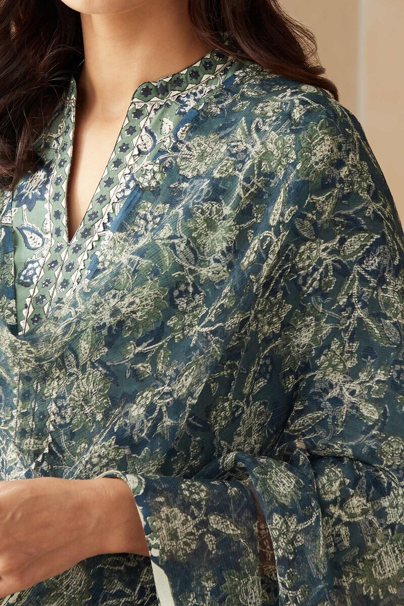 Bagru Hand Block-Printed Kota Dupatta