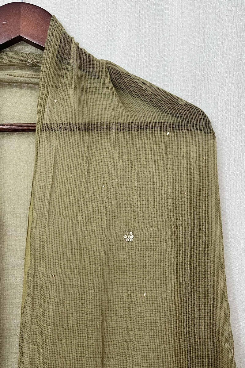 Green Handcrafted Kota Dupatta
