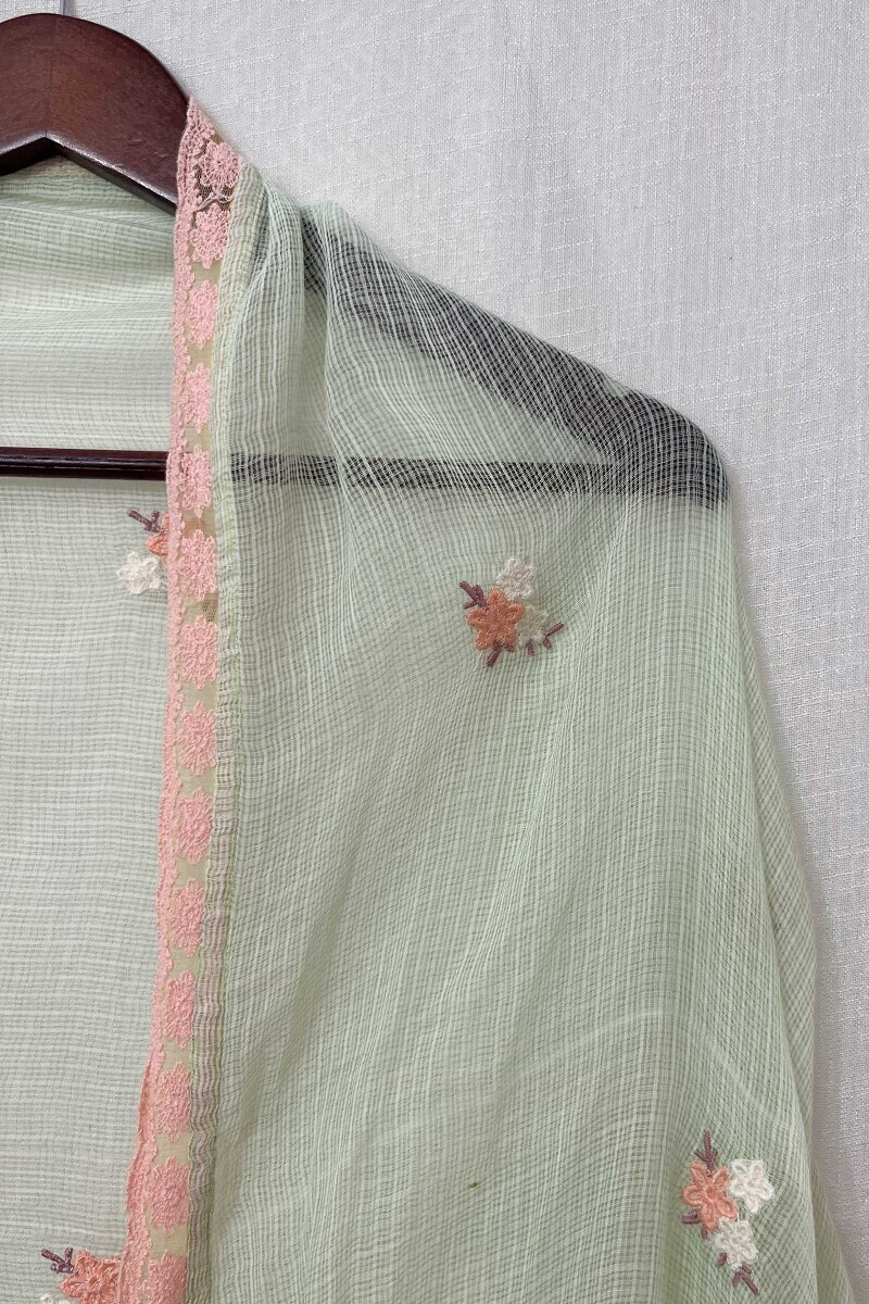 Green Handcrafted Kota Dupatta