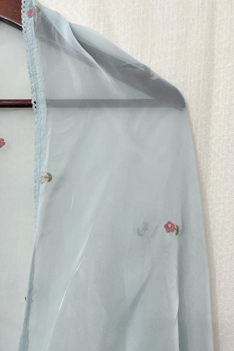 Blue Handcrafted Viscose Dupatta