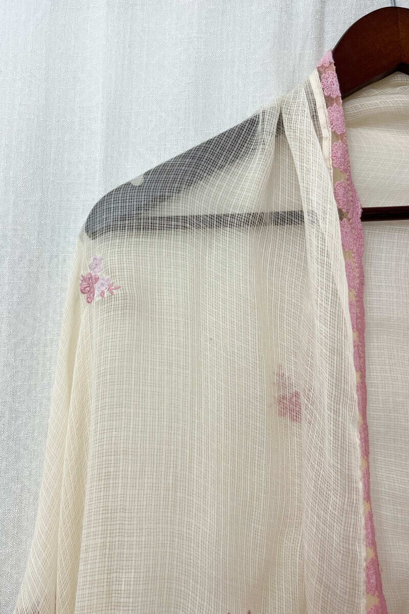 Yellow Handcrafted Kota Dupatta