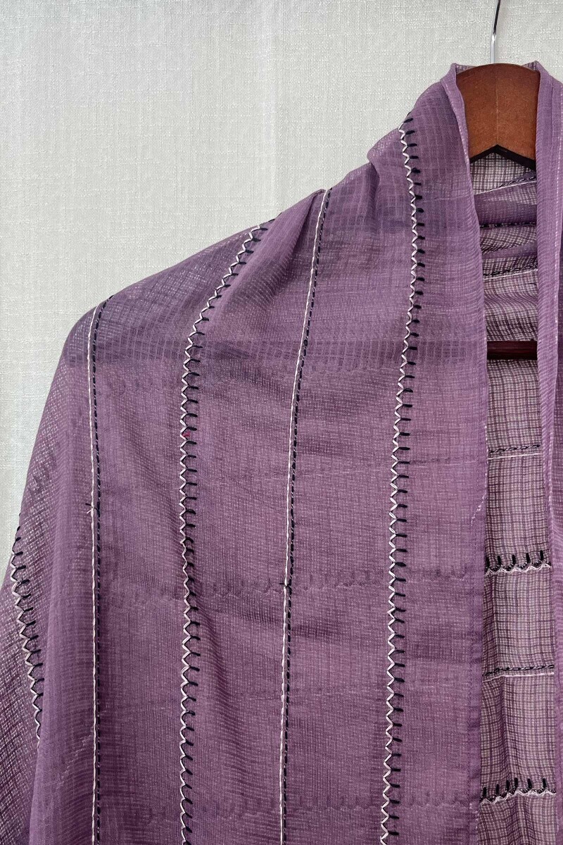 Purple Handcrafted Kota Dupatta