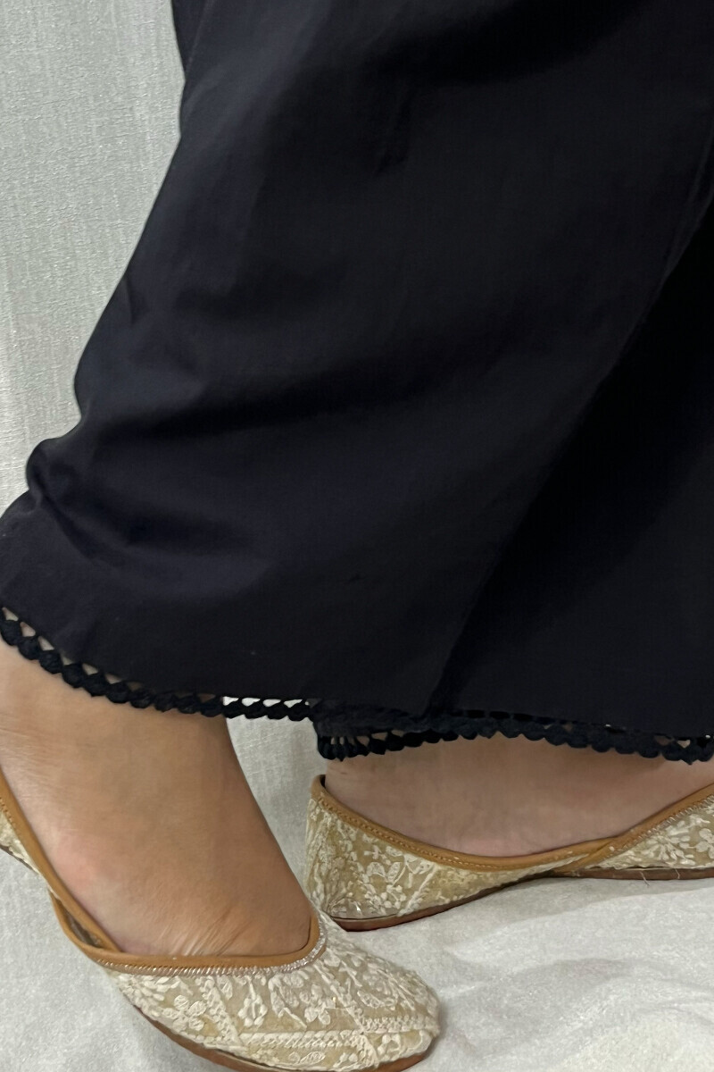 Black Handcrafted Cotton Farsi