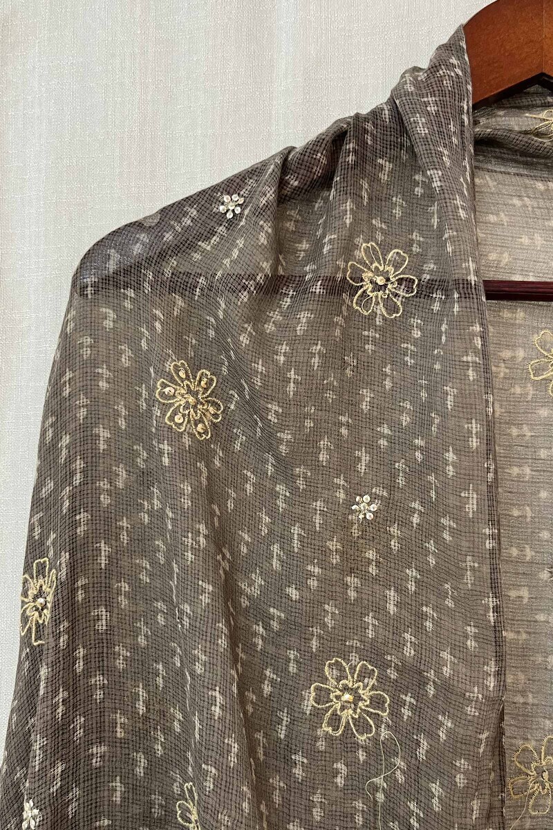 Akola Hand Block-Printed Kota Dupatta