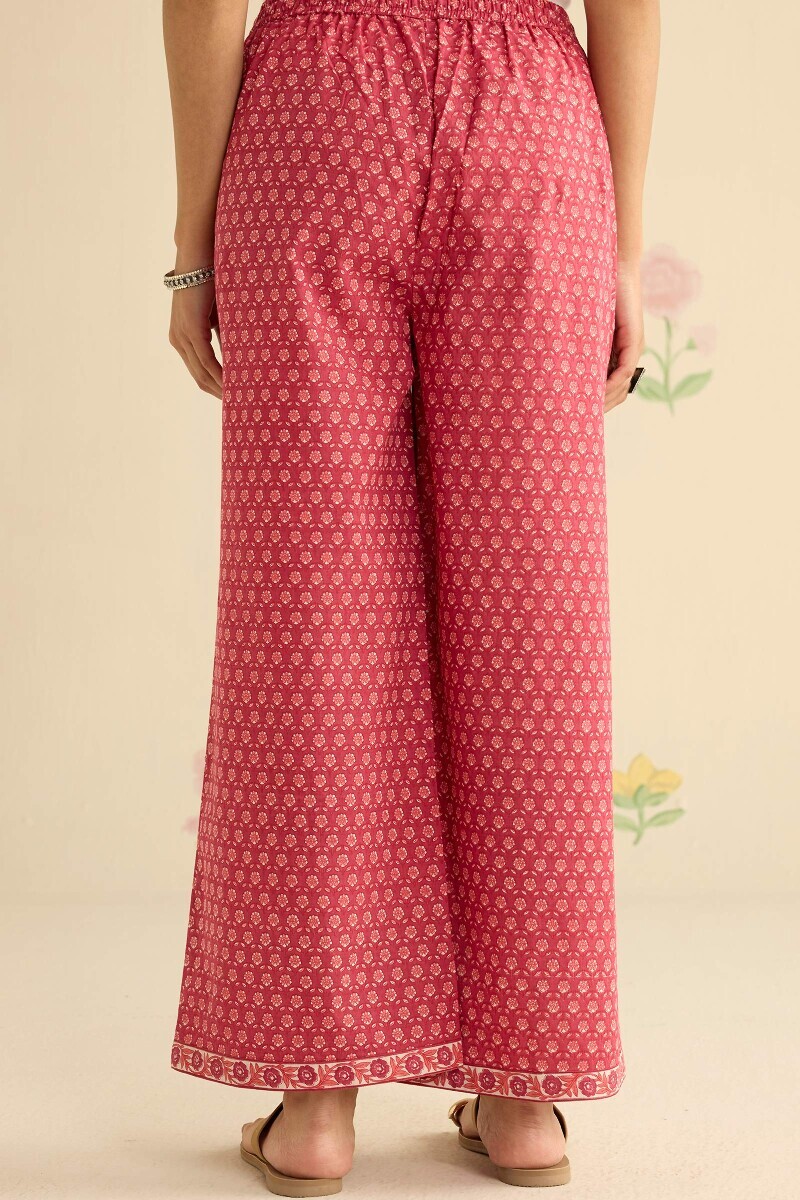 Pink Hand Printed Cotton Farsi