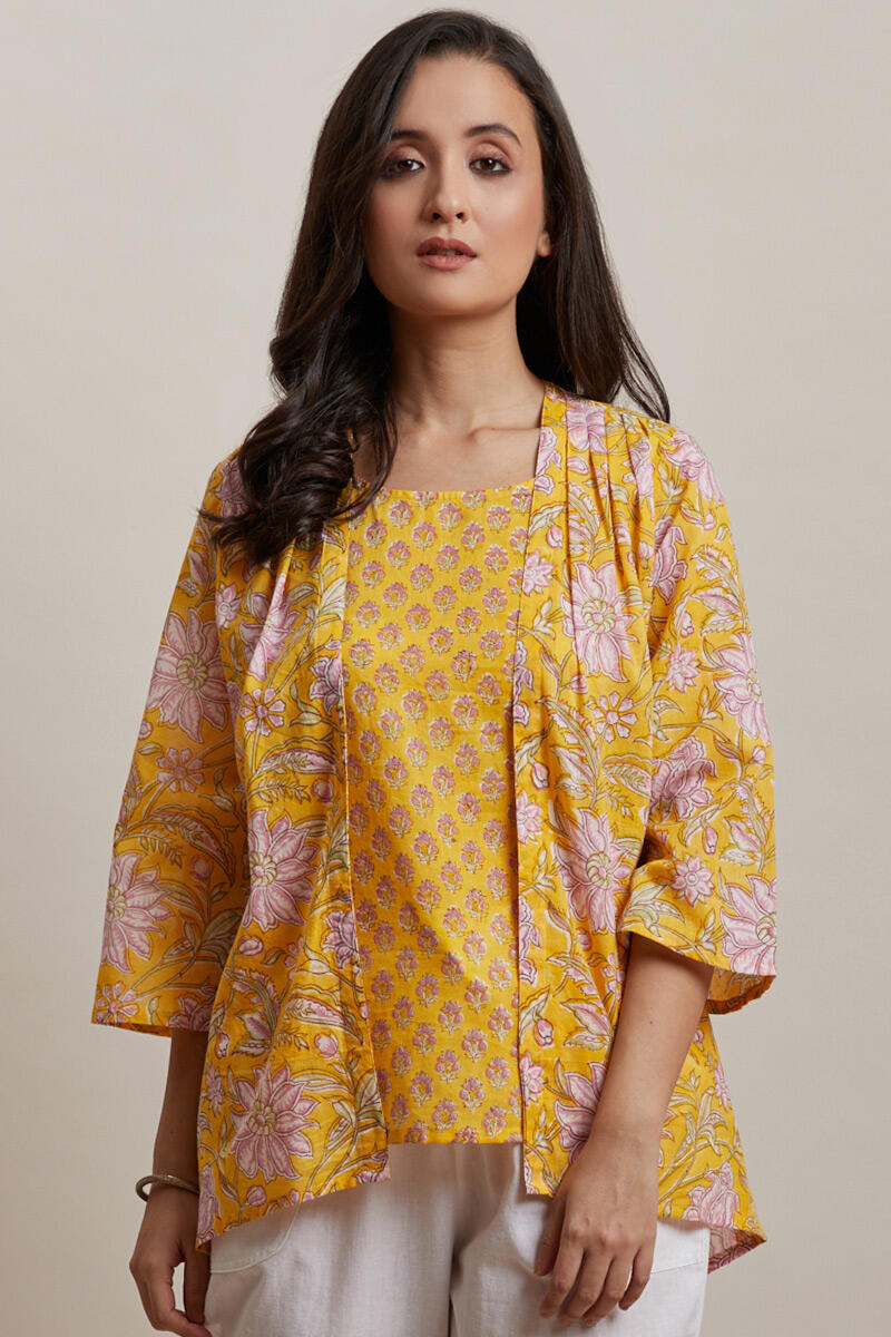 Sanganeri Block Printed Cotton Kimono