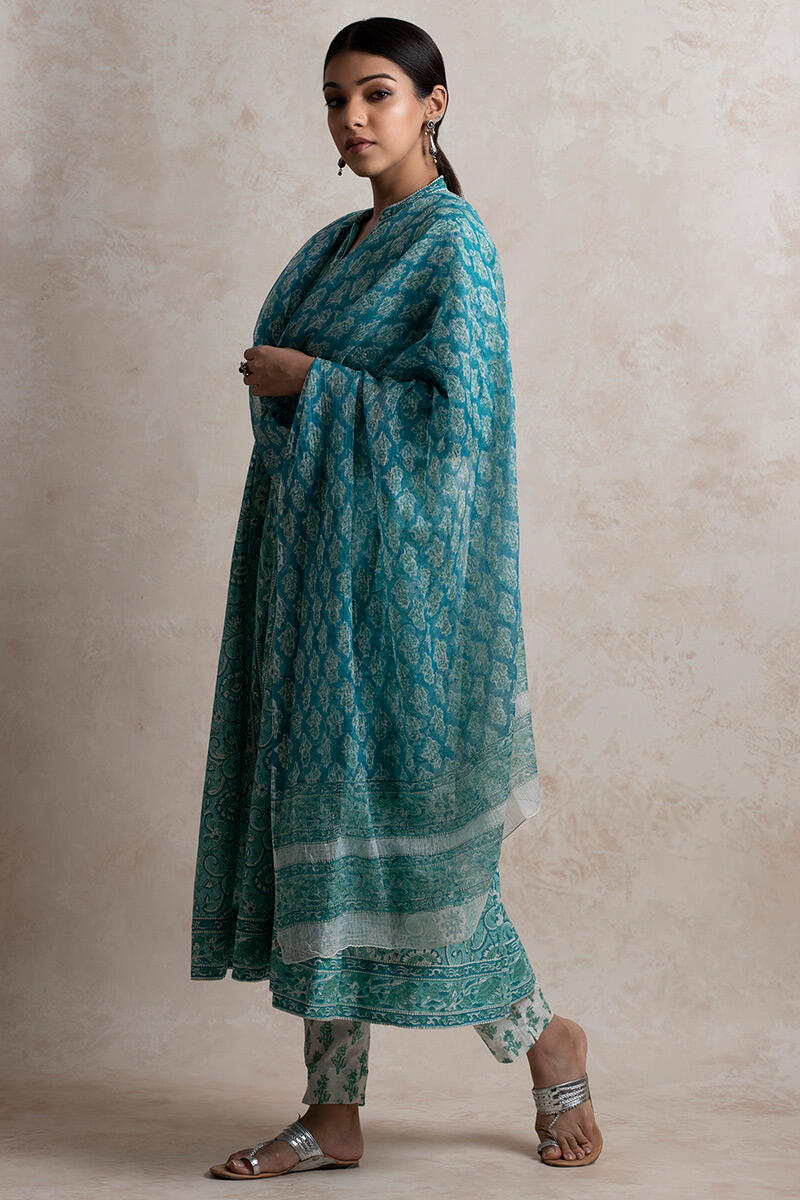 Sanganeri Block Printed Cotton Dupatta