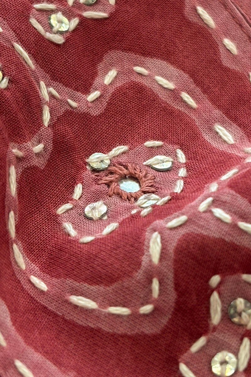 Pink Hand Block Printed Straight Modal Kurta