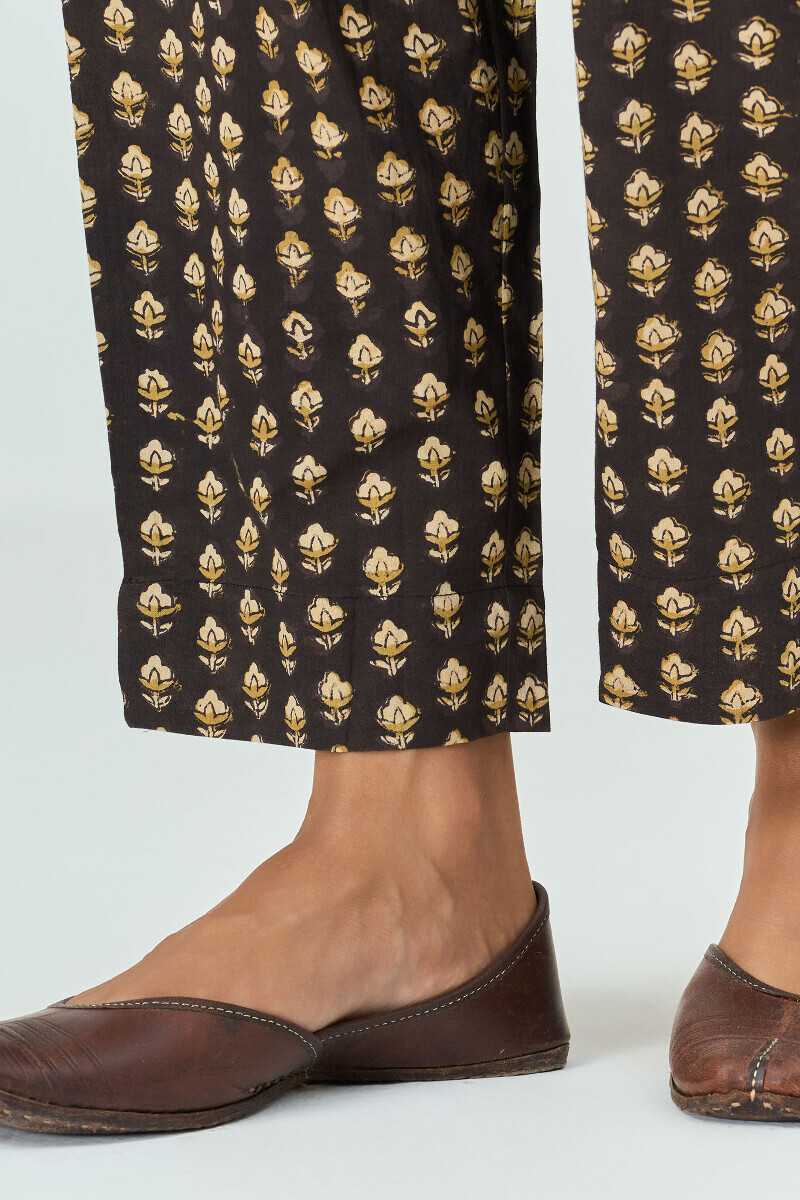 Bagru Hand Block-Printed Cotton Narrow Pants