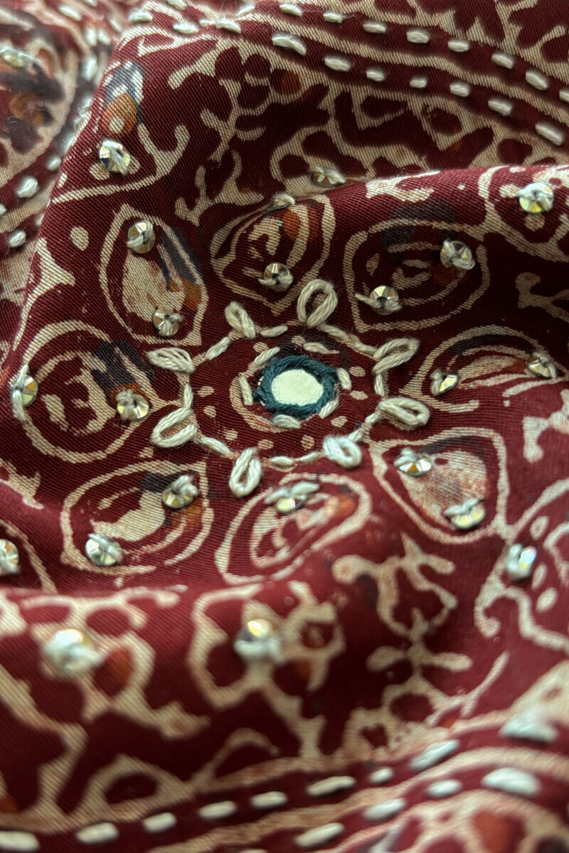 Ajrakh Hand Block-Printed Straight Modal Kurta