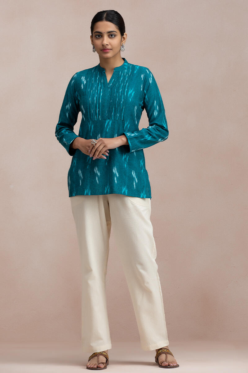 Turquoise Handcrafted Cotton Top