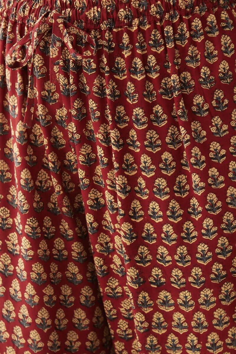 Bagru Hand Block-Printed Viscose Izhaar Pants