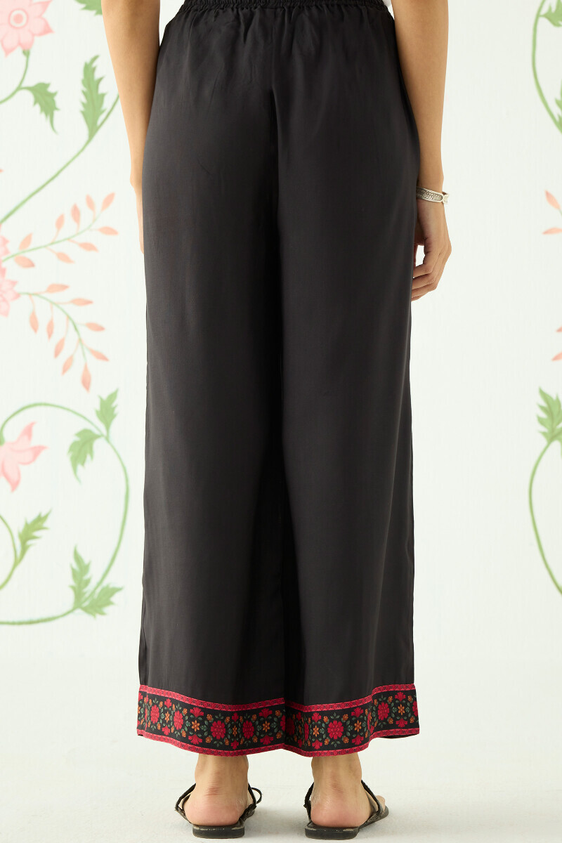 Black Handcrafted Viscose Farsi