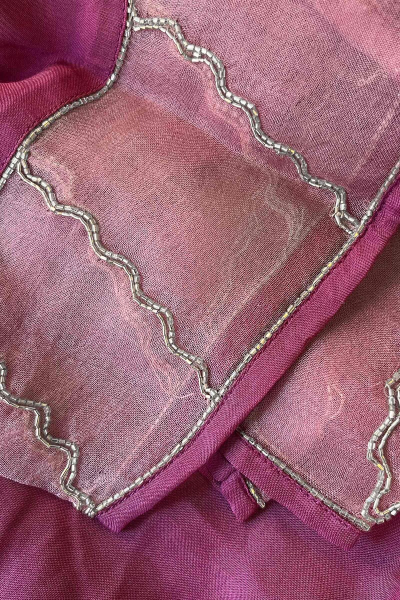 Purple Handcrafted Modal Narrow Pants