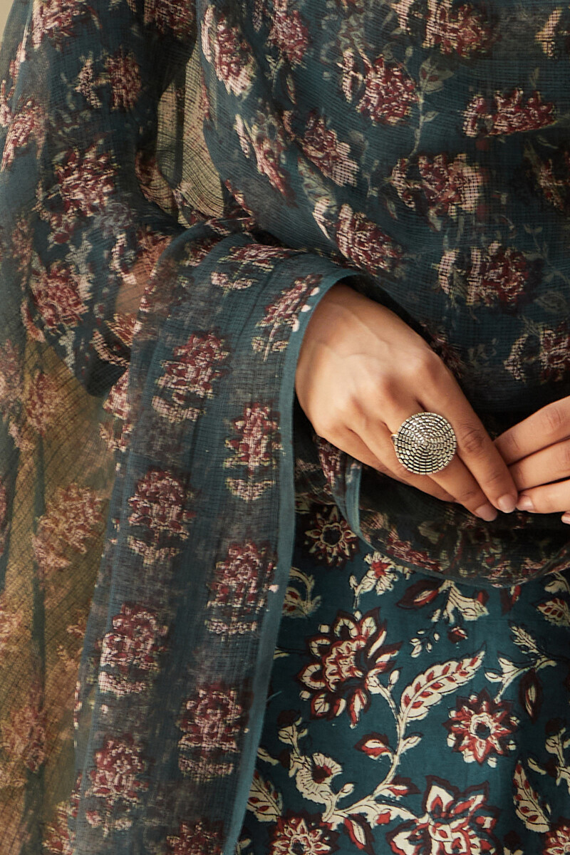 Bagru Hand Block-Printed Kota Dupatta