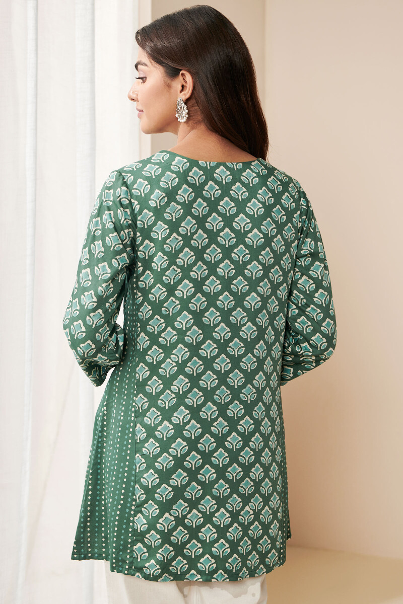 Bagru Hand Block Printed Modal Satin Top