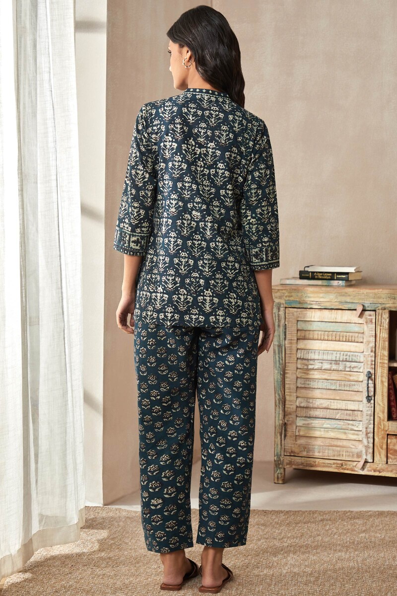 Bagru Hand Block-Printed Cotton Loungewear Set