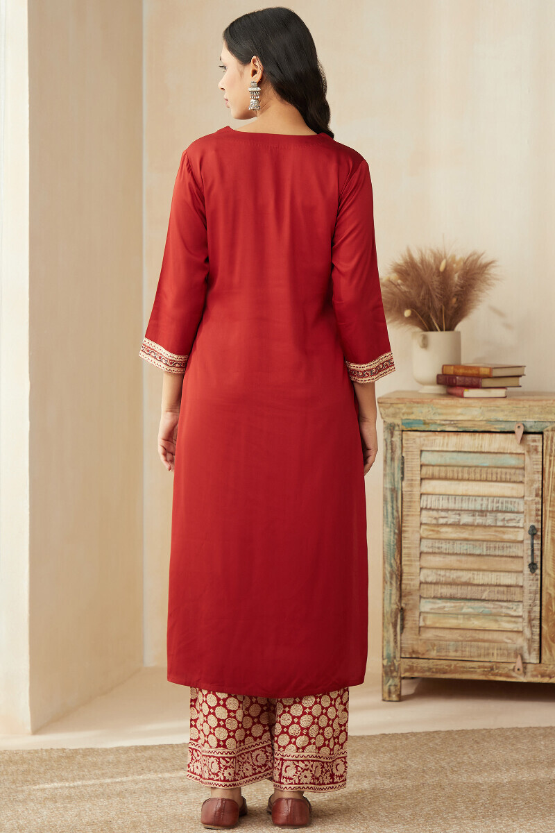 Handcrafted Viscose Straight Kurta