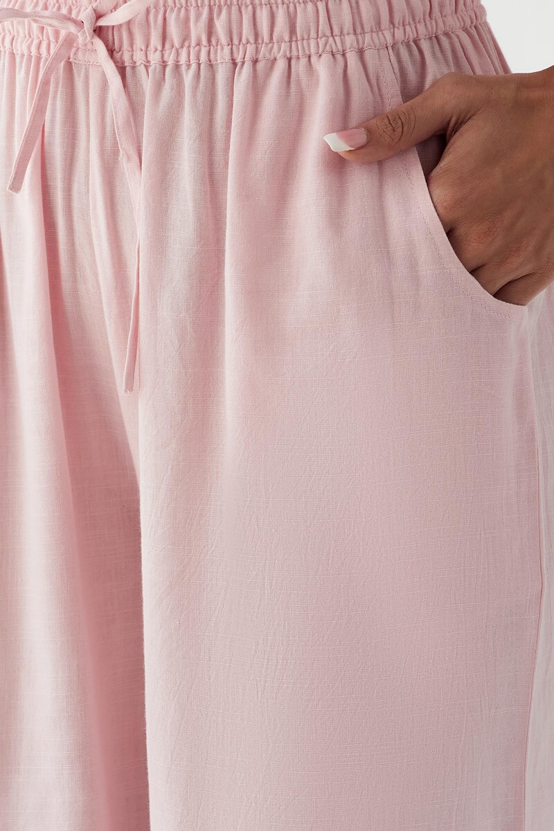 Pink Handcrafted Rayon Slub Farsi