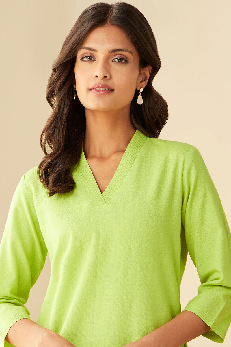 Handcrafted Cotton Straight Kurta