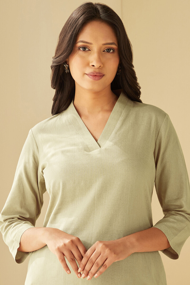 Handcrafted Cotton Straight Kurta