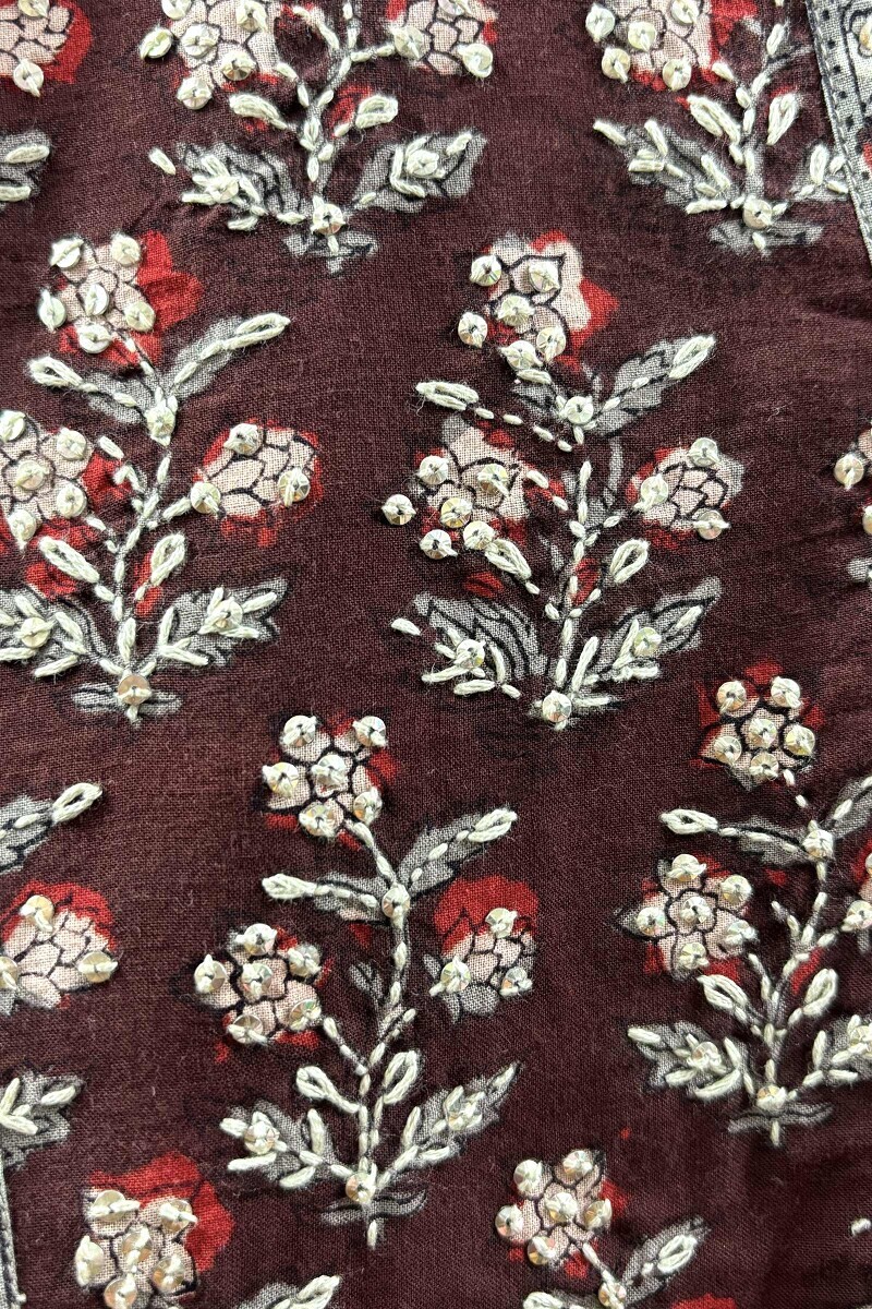 Bagru Hand Block-Printed Straight Cotton Kurta