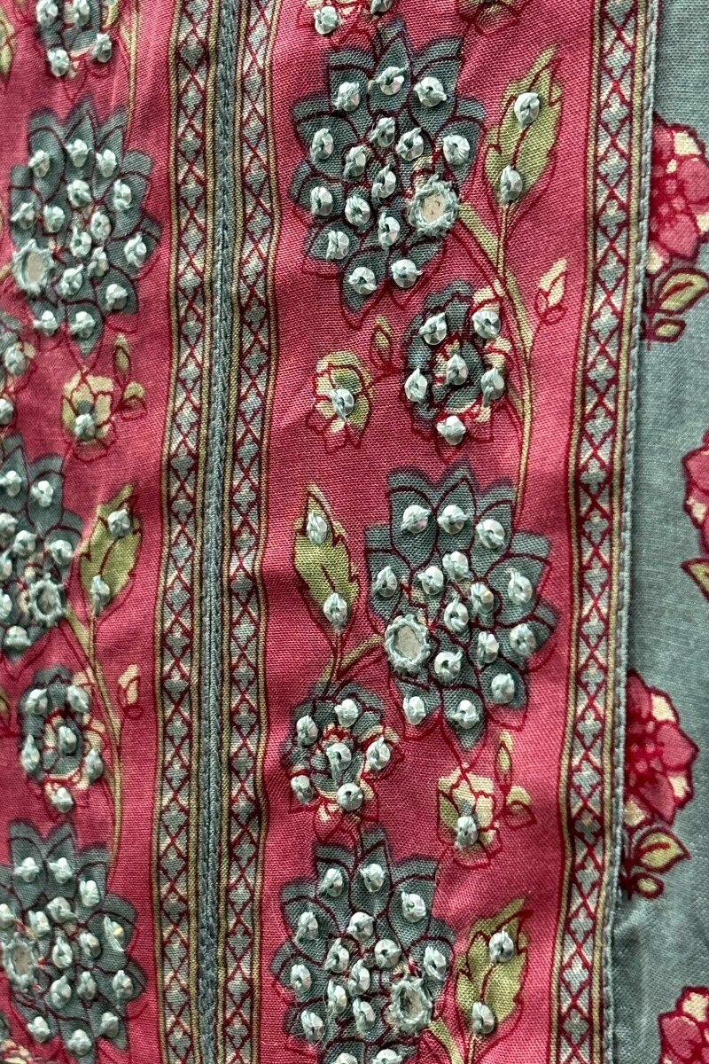 Blue Hand Block-Printed A-Line Modal Kurta