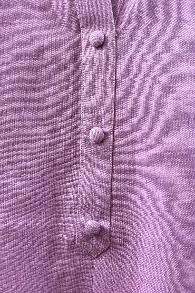 Purple Handcrafted Cotton Flax Top