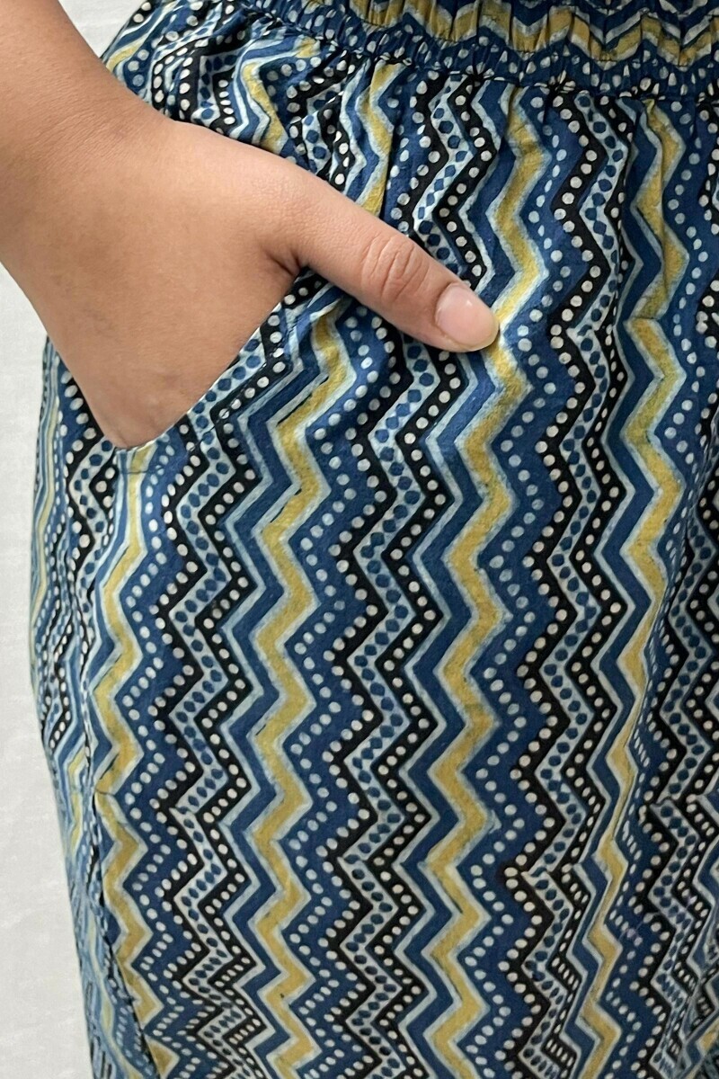 Ajrak Hand Block-Printed Cotton Narrow Pants