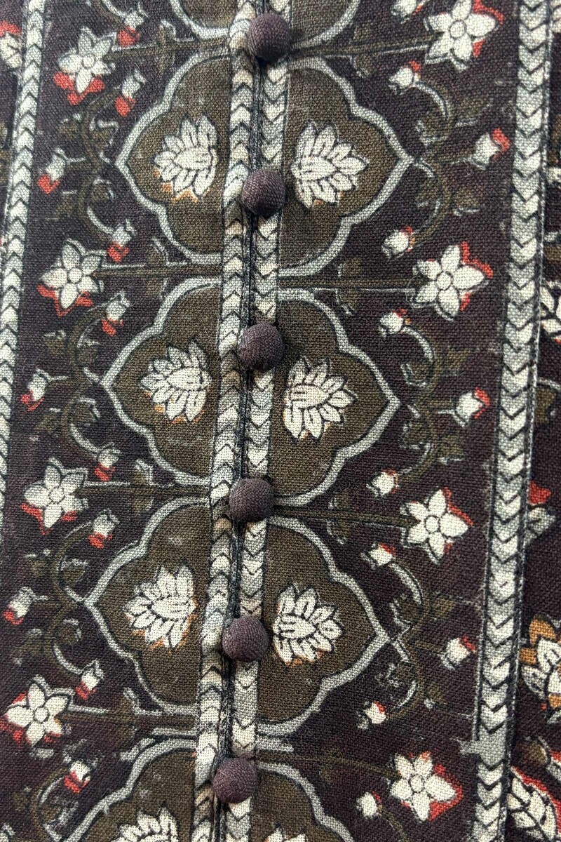Brown Hand Block-Printed Top