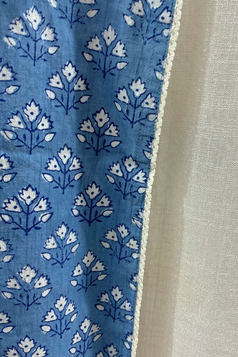 Blue Hand Block-Printed Kurta