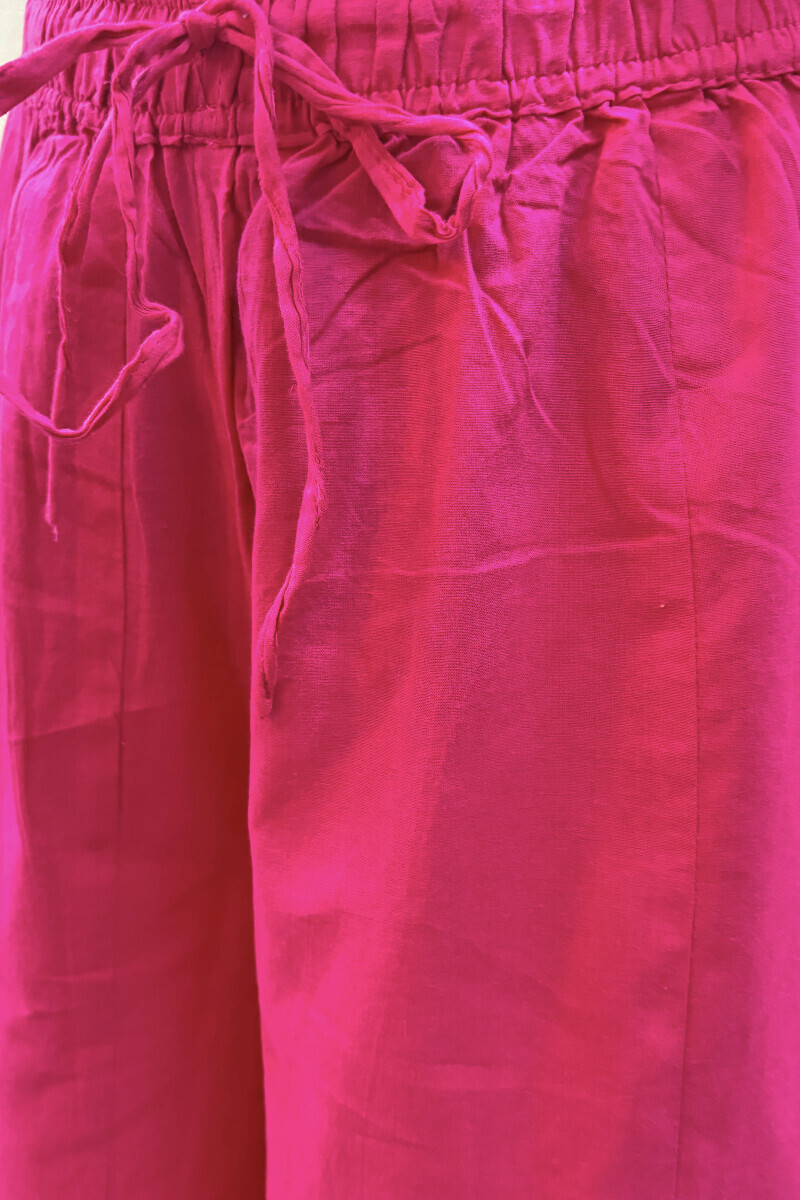 Pink Handcrafted Cotton Garara
