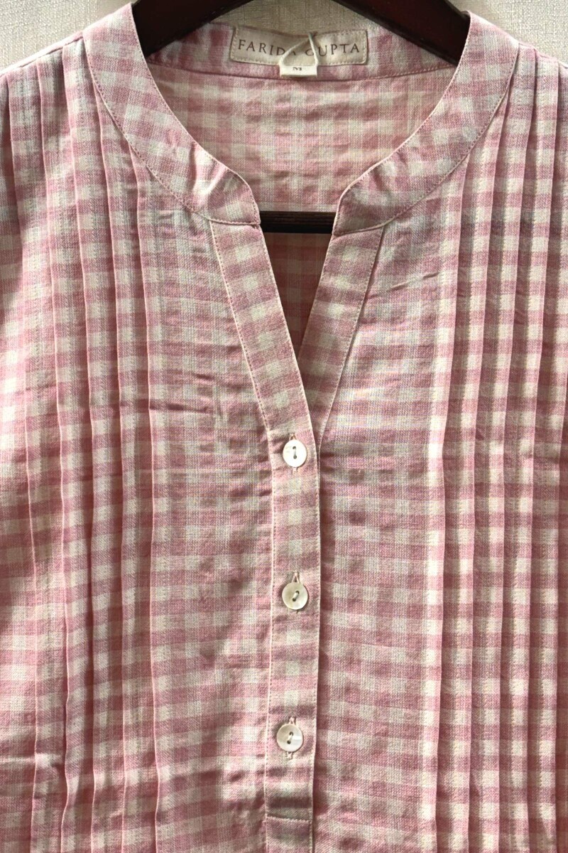 Pink Handcrafted Handloom Cotton Top