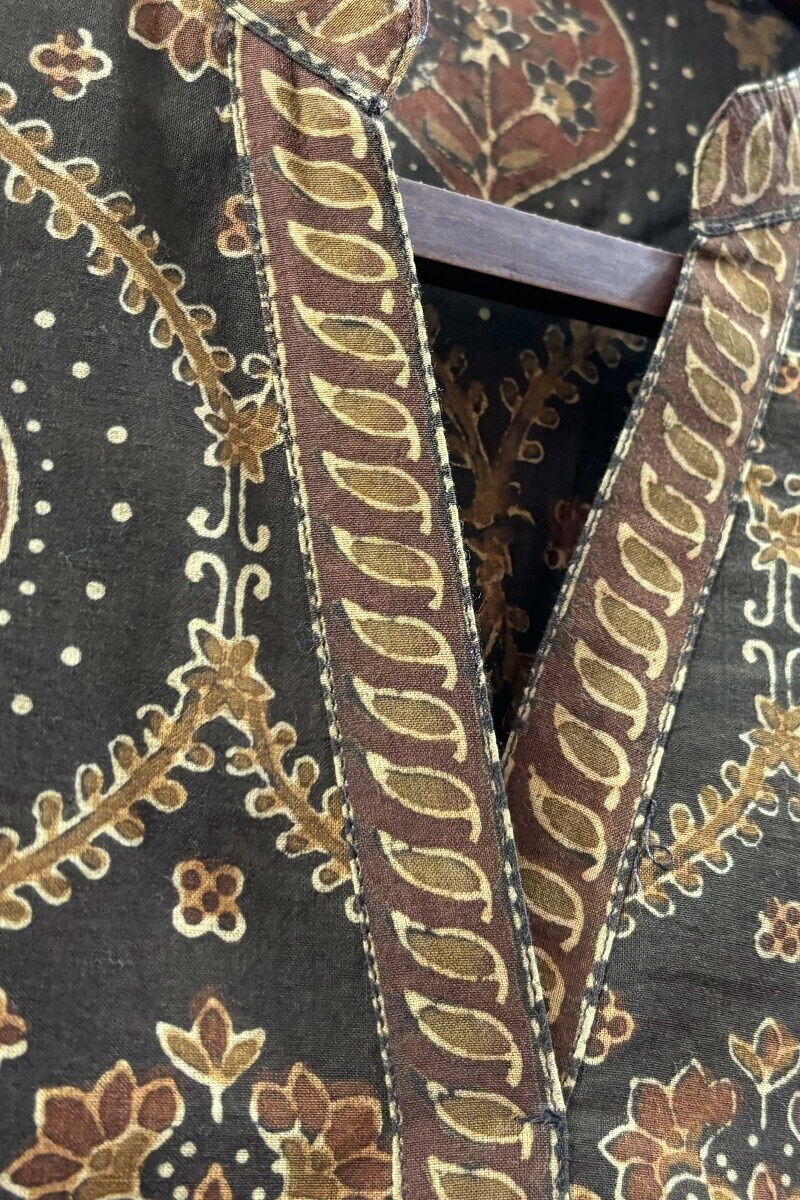 Ajrak Hand Block-Printed Cotton Top