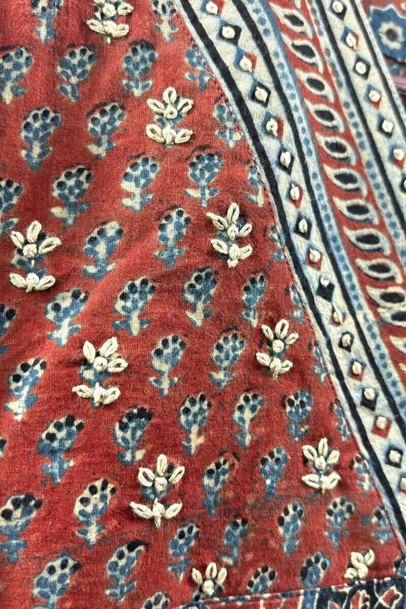 Ajrak Hand Block-Printed Straight Cotton Kurta