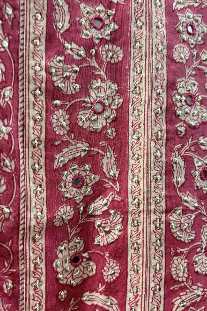 Pink Hand Block-Printed Kurta