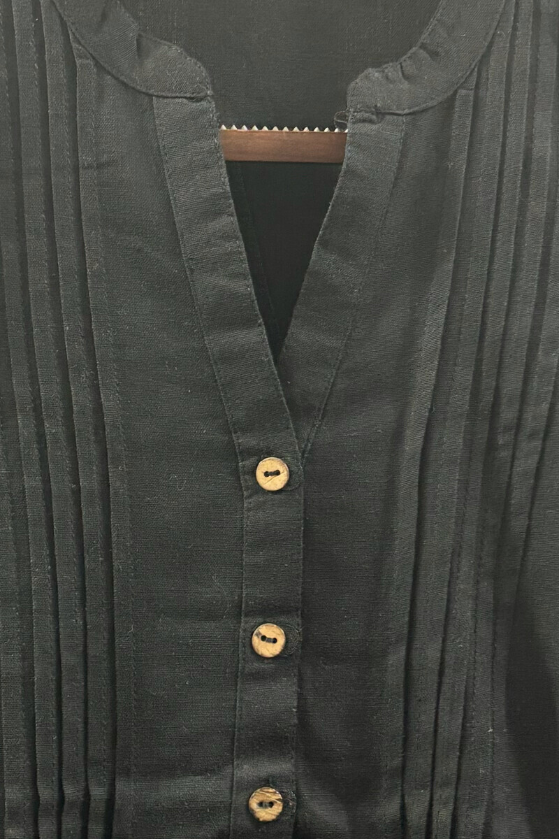 Black Handcrafted Handloom Cotton Top