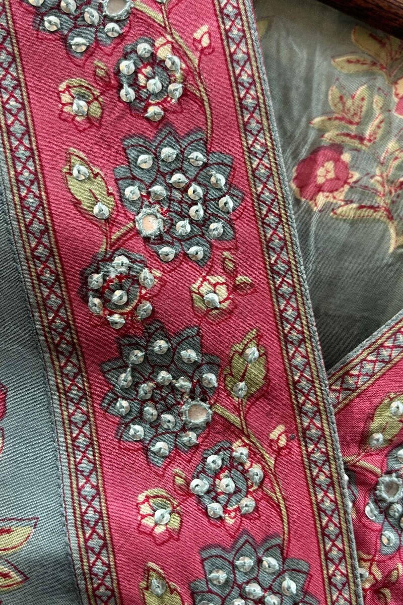 Blue Hand Printed Modal Kurta