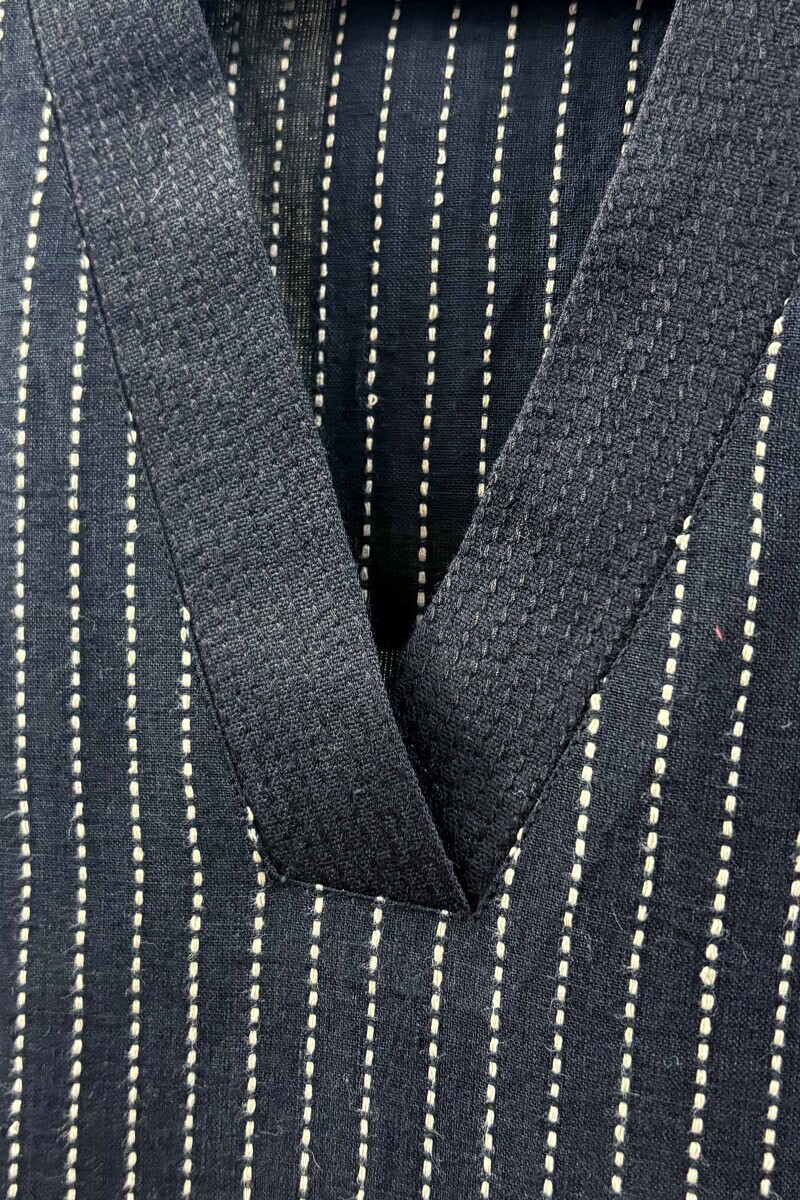 Blue Handloom Cotton Plain Kurta